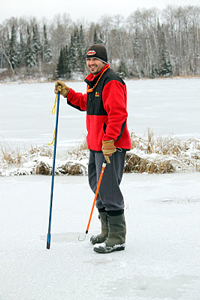 Blake Liend Testing Ice Conditions