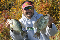 Blake Liend shows Fall Crappies 