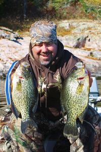 image of Jeremy Taschuk with Rainmy Lake Crappies