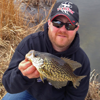 image of Ray Welle holding springtime Crappie