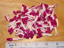 Tube Skirts 1-1/2 inch White Purple Laminated 100 pack