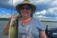 image of Julie mills with nice Walleye