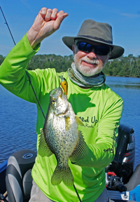 image of greg clusiau with big crappie