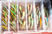 image of fishing lures in tackle box